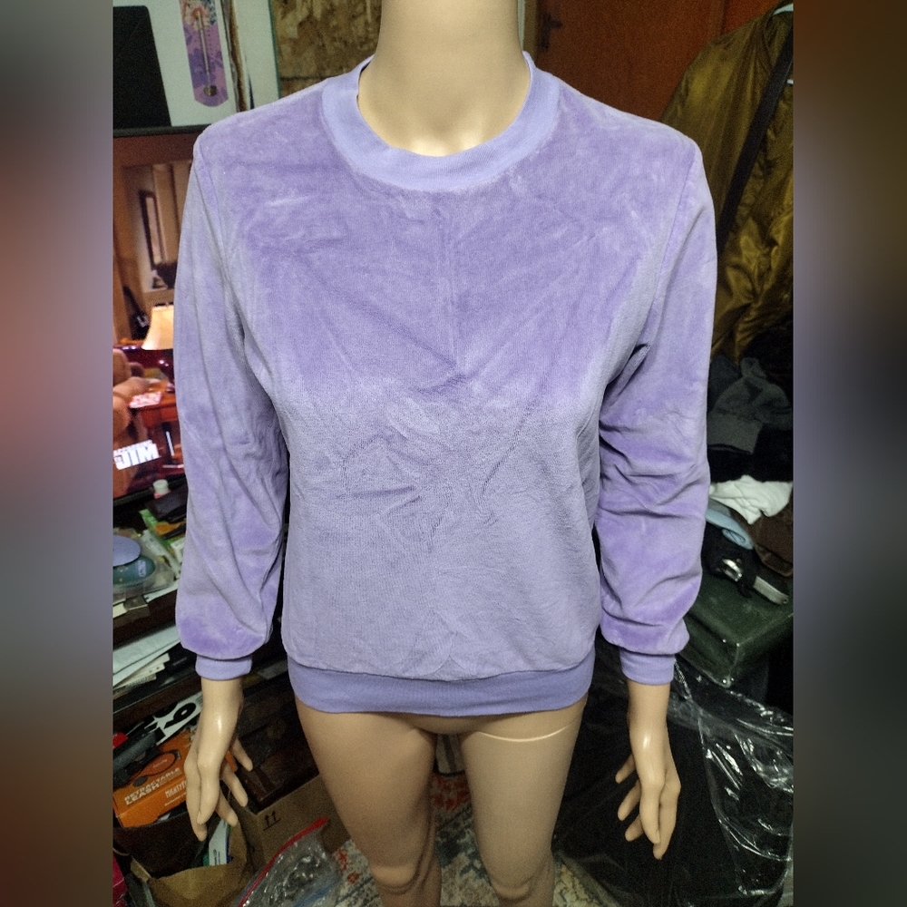 VINTAGE Women's L/S *Nordstrom* VELOUR Top (M).